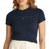 TOMMY HILFIGER - DW0DW20315 - T-shirt - Effen - Korte Mouwen - Dames