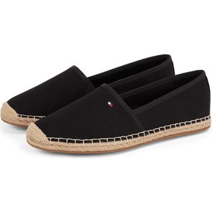 Tommy Hilfiger - FLAG CANVAS ESPADRILLE - Slippers - Zwart - Bamboe