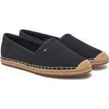 Tommy Hilfiger Espadrille »FLAG CANVAS ESPADRILLE«, Slipper, Flats, Bequemschuh mit Bastbezug und Ziernähten