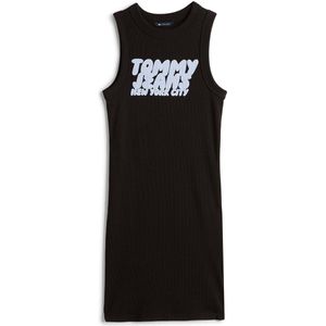 Tommy Hilfiger, Dames, Jurken, Zwart, Maat: XS Katoen,