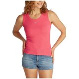 Tommy Jeans - T-shirt - Ronde Hals - Zwart - 95% Katoen, 5% Elastaan