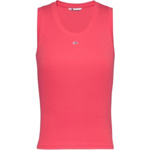 Tommy Jeans - T-shirt - Ronde Hals - Zwart - 95% Katoen, 5% Elastaan