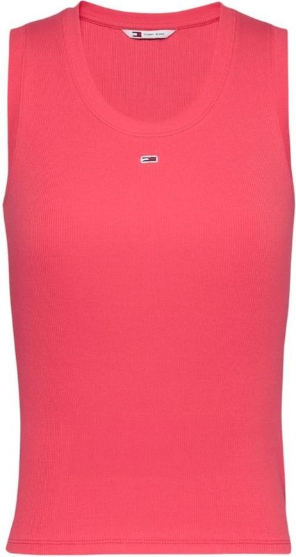 Tommy Jeans - T-shirt - Ronde Hals - Zwart - 95% Katoen, 5% Elastaan