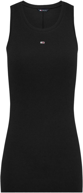 Tommy Jeans - Tjw Essentiële Rib Bo - Jurk - Zwart - Slim Fit