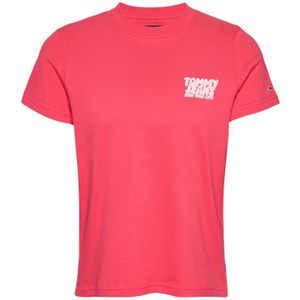 Tommy Jeans - TJW REG TJ Bubble Tee - T-shirt - Amour - Katoen