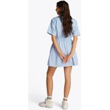 Tommy Jeans Blousejurk  lichtblauw / wit