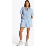 Tommy Jeans Blousejurk  lichtblauw / wit