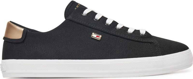 Tommy Hilfiger - VULC CANVAS LACE UP SNEAKER - Vrijetijdsschoen - Zwart - Canvas