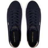 TOMMY HILFIGER VULC CANVAS LACE UP SNEAKER - BLAUW - Katoen