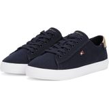 TOMMY HILFIGER VULC CANVAS LACE UP SNEAKER - BLAUW - Katoen
