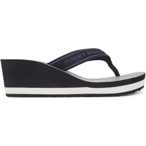 Teenslipper - Textiel - Logoprint - Middelhoge Hak