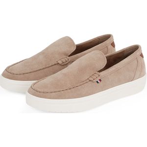 Tommy Hilfiger Slipper "MODERN LIGHT HYBRID SUEDE LOAFER", Plateau, Schlupfschuh, Freizeitschuh, Halbschuh mit Label