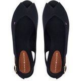 TOMMY HILFIGER - FLAG MID WEDGE ESPAD SLINGBACK - Espadrilles - Blauw - Textiel