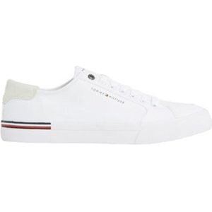 Sneakers aus Stoff Tommy Hilfiger Core Corporate Vulc Canvas FM0FM05398 Weiß