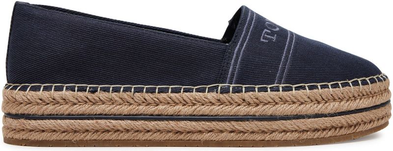 TOMMY HILFIGER - Fw0fw08543 - Espadrilles - Blauw - Raffia-Detail