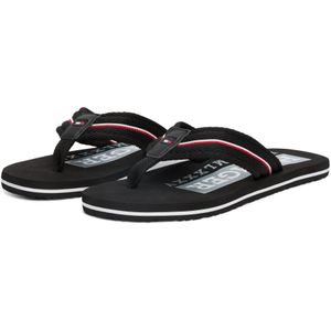 Tommy Hilfiger - CORPORATE HILFIGER BEACH SANDAL - Slippers - Zwart - Dianette