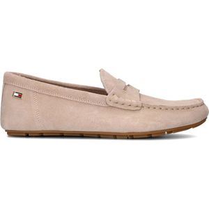 TOMMY HILFIGER Flag Soft Suede Driver Loafer - Rijschoenen - Claystone Beige - Leer