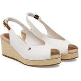 Tommy Hilfiger - FW0FW08595 Espadrilles - Wit - Katoenen Canvas - Sleehak