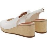 Tommy Hilfiger - FW0FW08595 Espadrilles - Wit - Katoenen Canvas - Sleehak