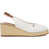 Tommy Hilfiger - FW0FW08595 Espadrilles - Wit - Katoenen Canvas - Sleehak