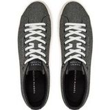 TOMMY HILFIGER - TH HI VULC LOW CORE - Sneakers - Zwart - 100% Linnen