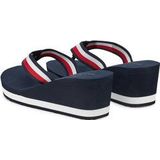 Tommy Hilfiger - Th Corporate Wedge - Damessandalen - Ruimte Blauw - Hoogwaardig Materiaal