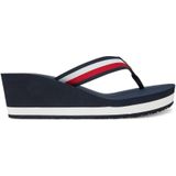 Tommy Hilfiger - Th Corporate Wedge - Damessandalen - Ruimte Blauw - Hoogwaardig Materiaal