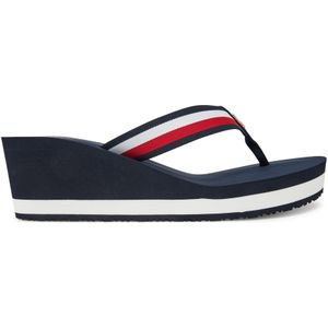 Tommy Hilfiger - Th Corporate Wedge - Damessandalen - Ruimte Blauw - Hoogwaardig Materiaal