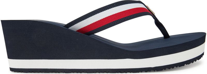Tommy Hilfiger - Th Corporate Wedge - Damessandalen - Ruimte Blauw - Hoogwaardig Materiaal