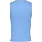 TOMMY JEANS Tanktop - Sugarplum Blue - Ronde Hals - Logoborduursel