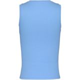 TOMMY JEANS Tanktop - Sugarplum Blue - Ronde Hals - Logoborduursel