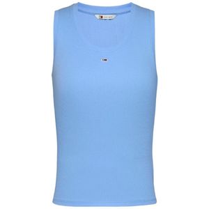 ESSENTIAL Top - Effen - Mouwloos - Geribbelde Details