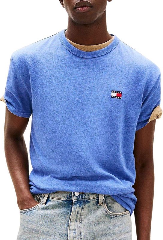 Tommy Jeans - Korte Mouwen T-shirt - Casual - Wit - 100% Regeneratief Katoen