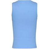 TOMMY JEANS Tanktop - Sugarplum Blue - Ronde Hals - Logoborduursel