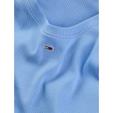 TOMMY JEANS Tanktop - Sugarplum Blue - Ronde Hals - Logoborduursel