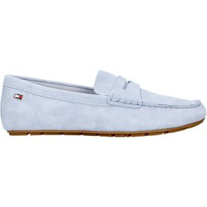 TOMMY HILFIGER Flag Soft Suede Driver Loafer - Blauw - Leer