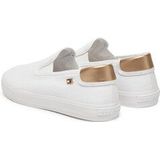 Tommy Hilfiger - VULC CANVAS - Slip-on Sneakers - Wit/Goudkleur - Canvas