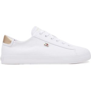 Tommy Hilfiger Plateausneaker »VULC CANVAS LACE UP SNEAKER«, Freizeitschuh, Halbschuh, Schnürschuh, in schmaler Form
