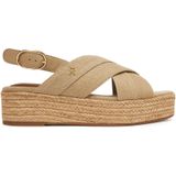Tommy Hilfiger - Denim Espadrille Sandal - Dames - Beige - Katoen