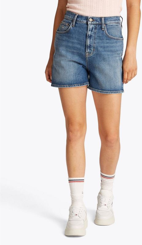 Tommy Jeans - Mom Fit - Korte Broeken - Denim Medium - Stretchkatoen