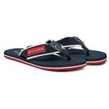 Tommy Hilfiger - Patch Beach Sandal - Heren - Blauw - Polyester