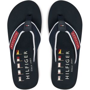 Tommy Hilfiger - Patch Beach Sandal - Heren - Blauw - Polyester