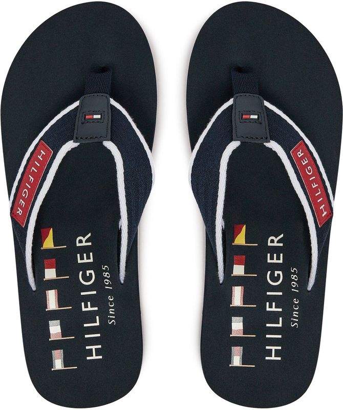 Tommy Hilfiger - Patch Beach Sandal - Heren - Blauw - Polyester