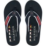 Tommy Hilfiger - Patch Beach Sandal - Heren - Blauw - Polyester