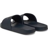 Tommy Hilfiger - Blauwe Pool Slide Sandalen - Leer