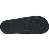 Tommy Hilfiger - Blauwe Pool Slide Sandalen - Leer