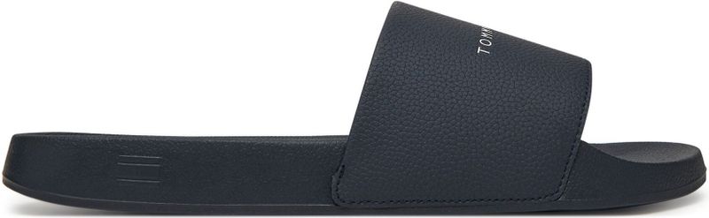 Tommy Hilfiger - Blauwe Pool Slide Sandalen - Leer