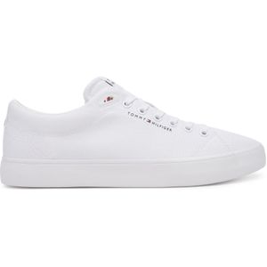 Tommy Hilfiger TH HI VULC LOW CORE CANVAS Sneaker, Freizeitschuh, Halbschuh, Schnürer mit weich gepolstertem Schaftrand