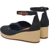 TOMMY HILFIGER - Gesloten Sandalen - Zwart - Katoen - Sleehak