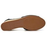 TOMMY HILFIGER - Gesloten Sandalen - Zwart - Katoen - Sleehak